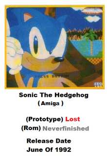 Sonic the Hedgehog (lost build of cancelled Amiga port of Sega