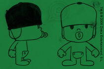 Concept art of Pocoyo (FUN FACT: At the time this was drawn, Pocoyo was just called 'The Boy')