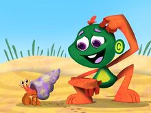 Toasty (Ludo) Meeting a Hermit Crab..jpeg