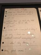 Script displayed at The Jim Henson Exhibition at The Museum of the Moving Image.