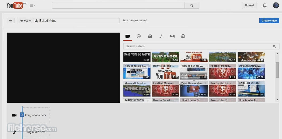 YouTube Video Editor (Partially found Classic version; 2010-2017