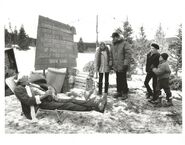 Alternate publicity photo of tree lot scene