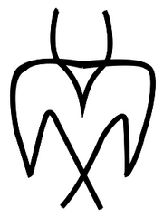 alt a simple black ink tattoo on left shoulder