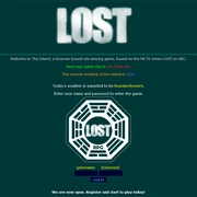 The homepage of The Island RPG
