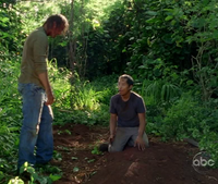 Sawyer & Miles over Juliet's grave