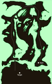 The complete map with simplest route