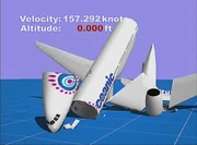 Une simulation du résultat d'un crash d'avion dans l'océan
