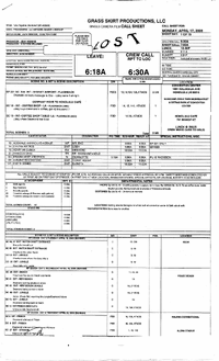 Callsheet