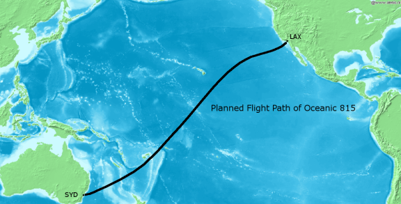 Flight path of Oceanic 815 Lostpedia Fandom