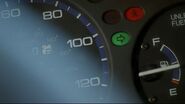 Speedometer of Claire's mom's car as seen in "Par Avion", set to show the speed in miles per hour, rather than kilometers per hour, as would be the norm in Australia