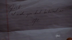 "Jack, I wish you had believed me