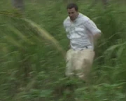 Blank corriendo en la escena del oso polar.