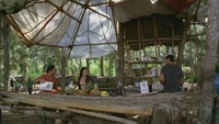 Jack, Jin y Sun desayunando