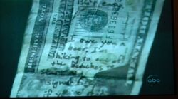 Die untere Hälfte der $20 Banknote.