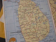 Mapa do Sri Lanka dado a Rachel por Darla