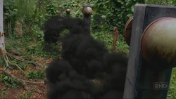   non può oltrepassare la barriera ("").