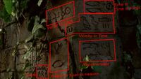 wall's hieroglyphs.