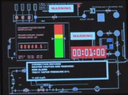 The warning on the computer.