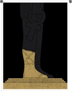 Poster6.gif (97 kio) Adresse : huckfinnwastaken.com Titre : 4-toed Statue Artiste : Jason Munn