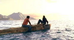 Michael e  vedono nuovamente l'Isola dopo la nottata in mare