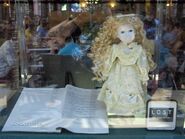 The China Doll Jack finds in White Rabbit with script page.. Picture taken by Circeus in the ABC Commissary at Disney's MGM Studios