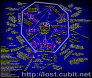 De kaart met een duidelijkere vertaling van lost.cubit.net (Engels)