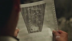 Zdjęcie z sonaru ukazujące ukryte pomieszczenie