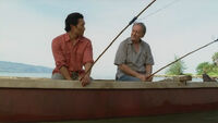 Jin and Bernard fishing