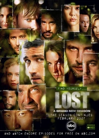 Season Three promo poster for the second block of episodes beginning in February 2007 with Juliet, Nikki and Paulo added and Eko removed.