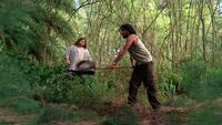 3x19 Sayid with shovel