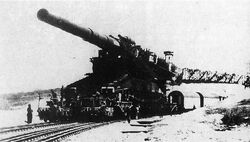 A Shell and a Cartridge of the Schwerer Gustav Rail-Canon from