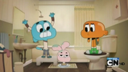 In una scena di Tutta colpa...sua! Gumball non ha i baffi