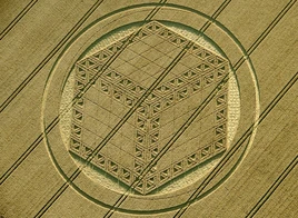 Amazing 3D Cube Crop Circle at Hackpen Hill 26th August 2012