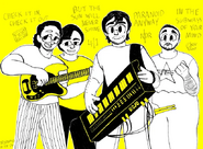 A drawing of the FEX band, shared on his Reddit account.