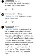 A comment explaining how the song may have sounded.