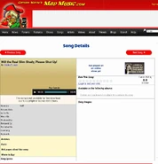 A screenshot of the song's description from Mad Music.com, where falsely tagged to Cledus T. Judd.
