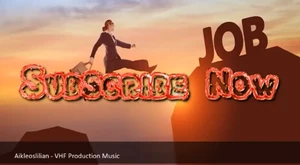 Example of a VHF Production Music end card with a made-up word.