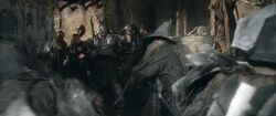 Gandalf fighting at Battle of the Five Armies