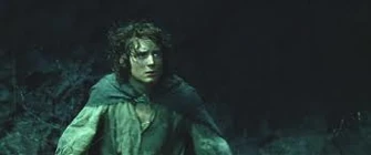Frodo shown in the Under-way, as depicted in The Lord of the Rings: The Return of the King