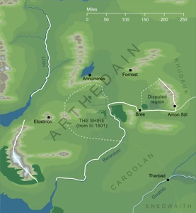 Mapa Arthedainu