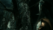 Khamûl, a lord of the Easterlings confronts the White Council at Dol Guldur