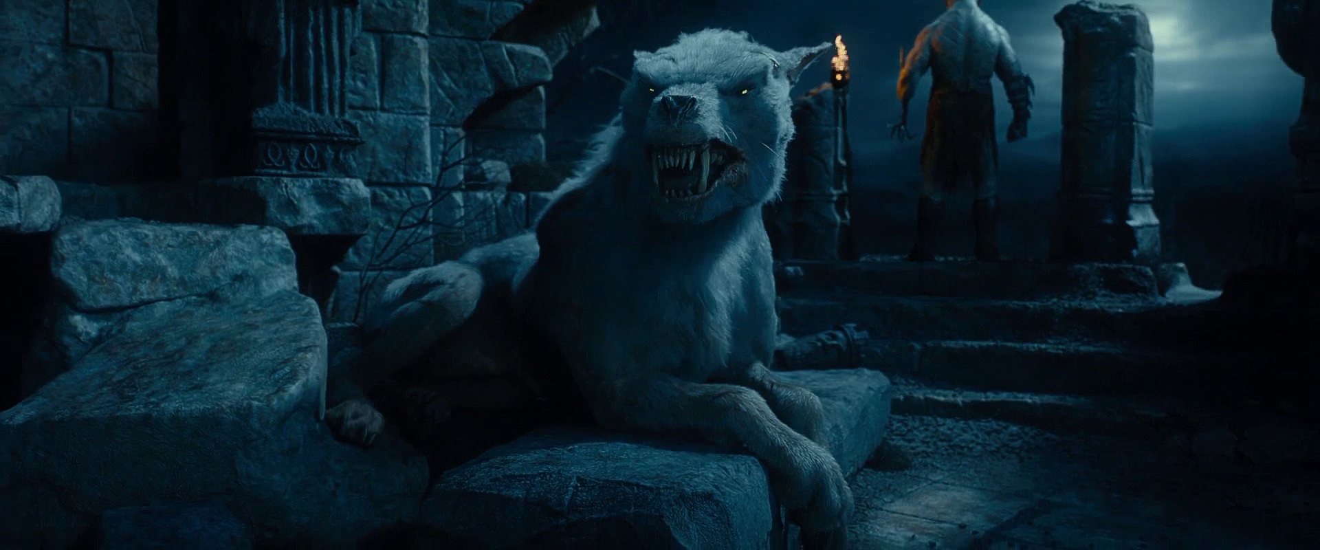 The Warg Matriarch was Azog's personal warg steed, and the mother ...