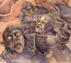 Orcs depicted by  