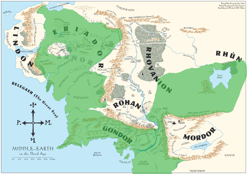 Map Of Mordor And Gondor Reunited Kingdom | The One Wiki To Rule Them All | Fandom