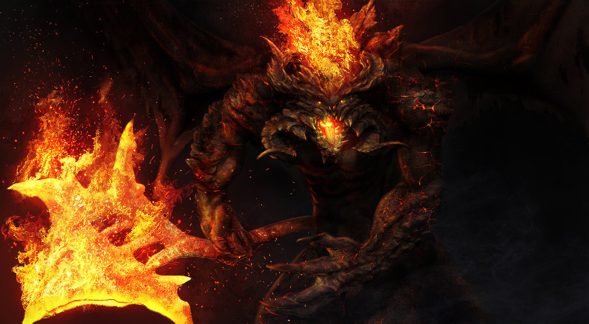 balrog lord of the rings wallpaper