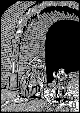 Húrin zabija Mima (graf. Michał Kwiatkowski)