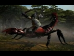 Gorkil marching into the battlefield with his mount in a widescreen screenshot from Battle for Middle-Earth II.