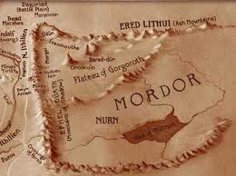 mordor lord of the rings map