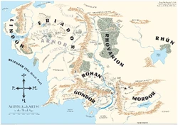 Middle-earth Third Age map