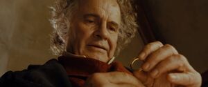 Bilbo considers giving up the Ring prior to leaving Bag End, making him the first wearer to abandon it of own free will